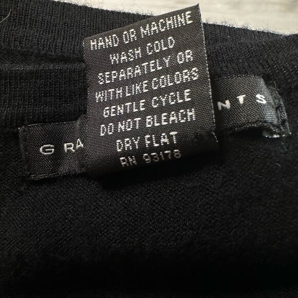 Grace Elements Black Tank & Sweater Lot WMNS Small 3/4 Sleeve Button Up Rayon - Picture 15 of 16